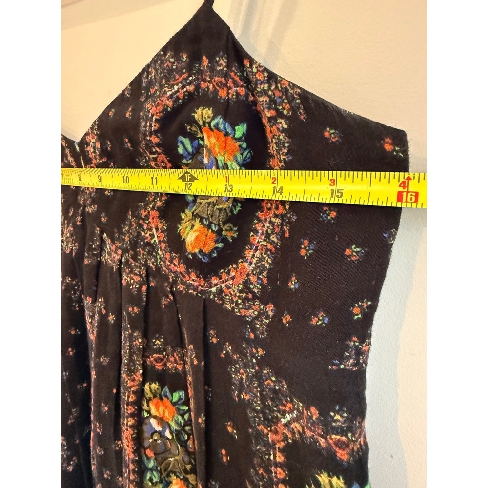 Madewell Womens Black Floral Boho Cotton Maxi Dress w Pockets Size 2 Whimsigoth - Picture 2 of 9